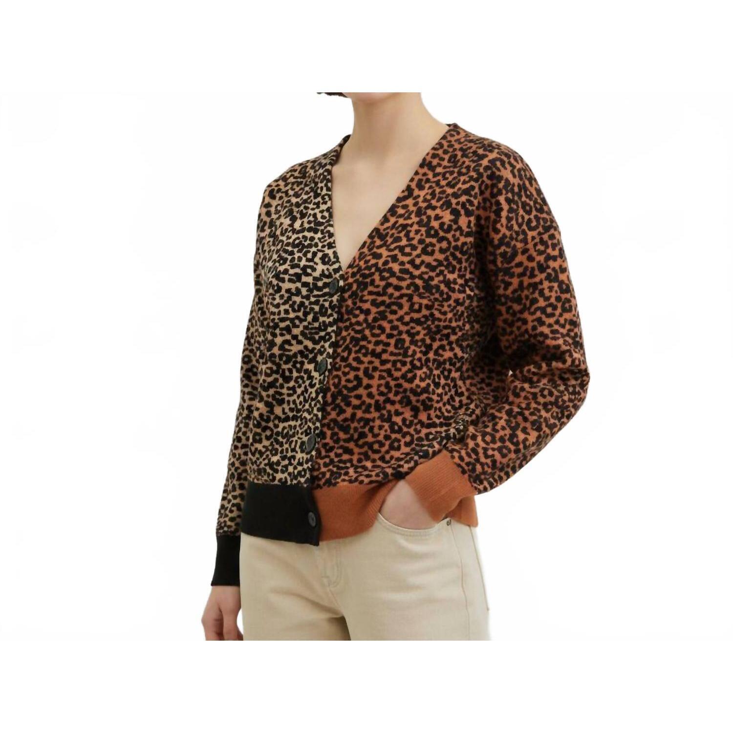 New Kathie K V Neck Knit Sweater In Black /Orange